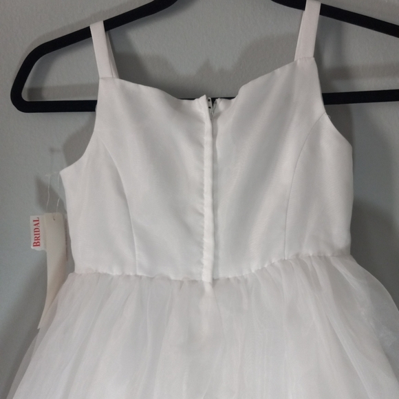 David's Bridal White Floral Girl, Communion, Party, Formal Dress Size 7 NWT - Picture 9 of 10
